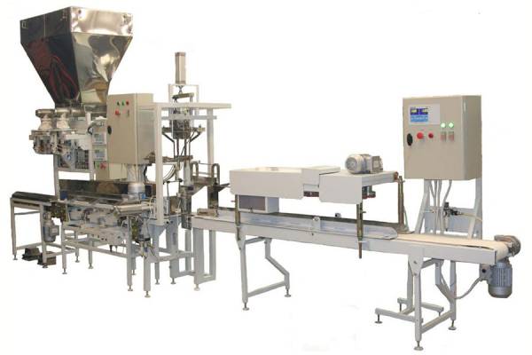 SEMI-AUTOMATIC LINE FOR FLOUR PACKAGING AND PACKAGING IN PAPER PACKAGES